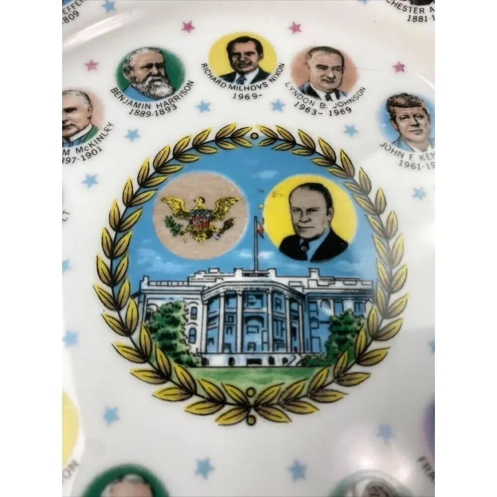 Vtg Presidents of the United States Plate Gerald Ford  Made In Japan Capsco RARE